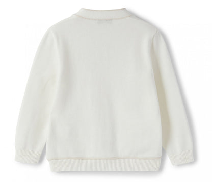 Il Gufo Baby Boy Cardigan with Piping