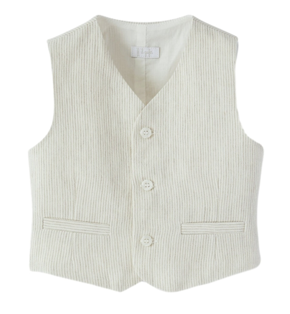 Il Gufo Baby Boy Linen Vest