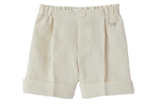 Il Gufo Baby Boy Linen Thin Stripe Bermuda