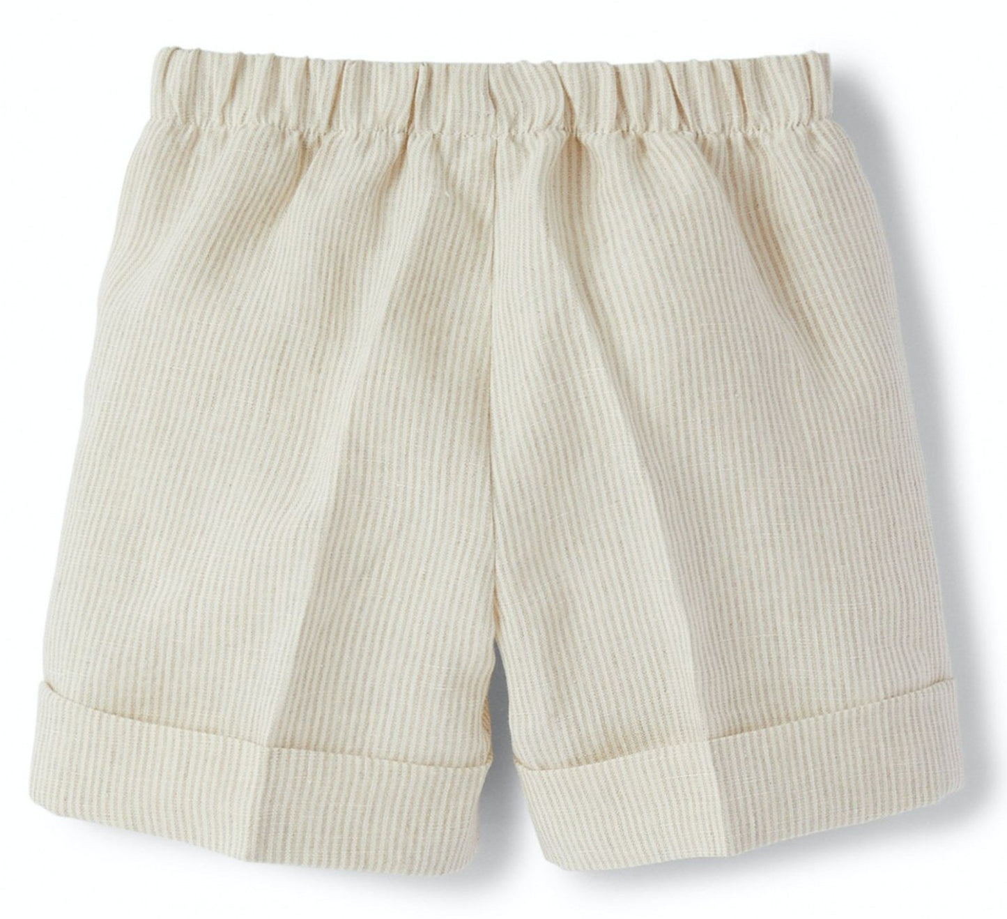 Il Gufo Baby Boy Linen Thin Stripe Bermuda