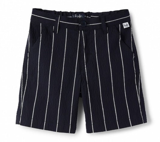 Il Gufo Seersucker Striped Shorts