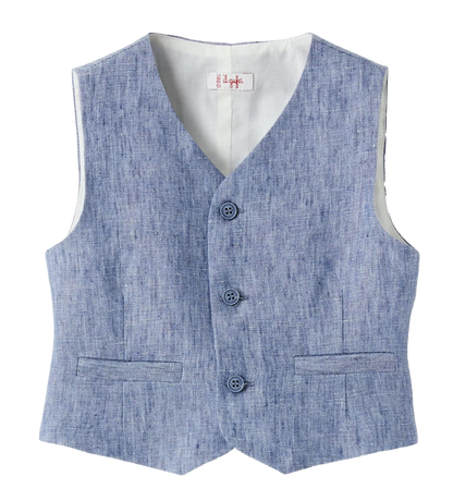 Il Gufo Baby Boy Linen Vest & Shorts Set