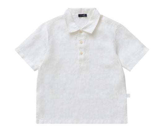 Il Gufo Boys Linen Polo Shirt