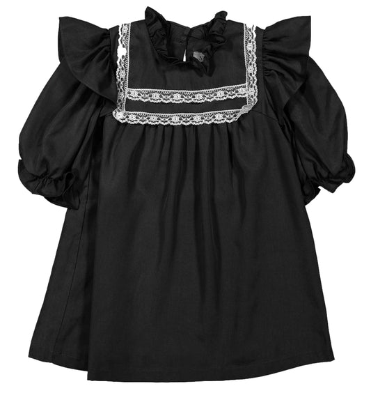 Nueces Yoke Velvet Dress